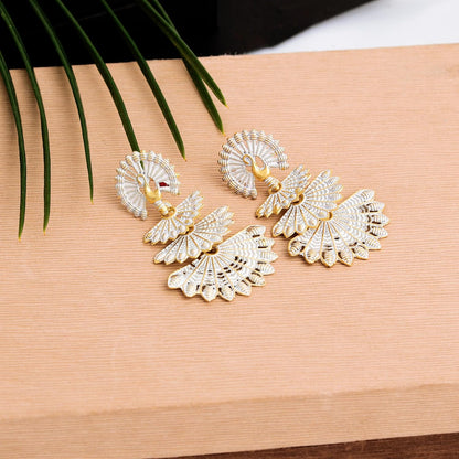 Vintage Floral Jhumki Earrings Set